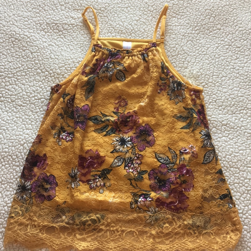 No Boundaries 🌺 floral tank top XS